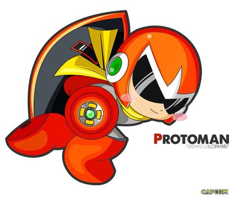 Chibi Proto Man Proto Man Mega Man Fighting Robots