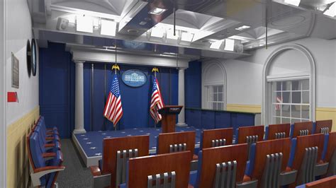White House Press Room 3d Model Turbosquid 2136251