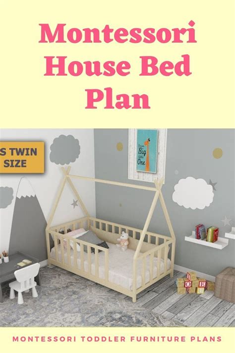 We ended up building a diy toddler crib attached to our floor bed frame. Montessori Bed Twin House Bed Frame Plan, Easy and Affordable DIY Toddler Floor Bed for Kids ...