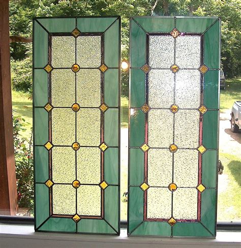 Stained Glass Sidelight Or Transom Vintage Style Sidelights Etsy Stained Glass Door Leaded