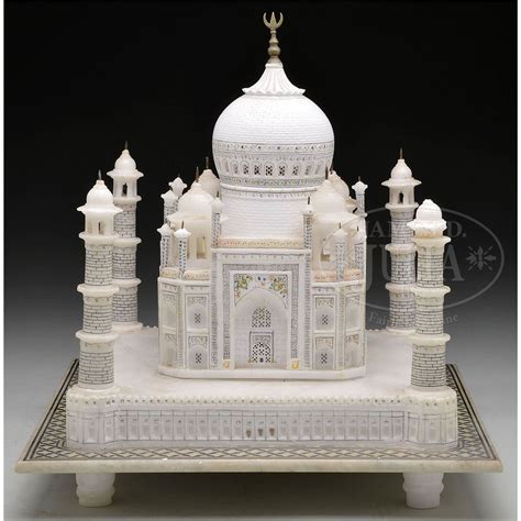 Miniature Carved Alabaster Model Of The Taj Mahal