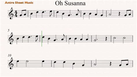 Just click on one of the links below, to see an example. Oh Susanna- Easy Guitar Sheet Music - YouTube