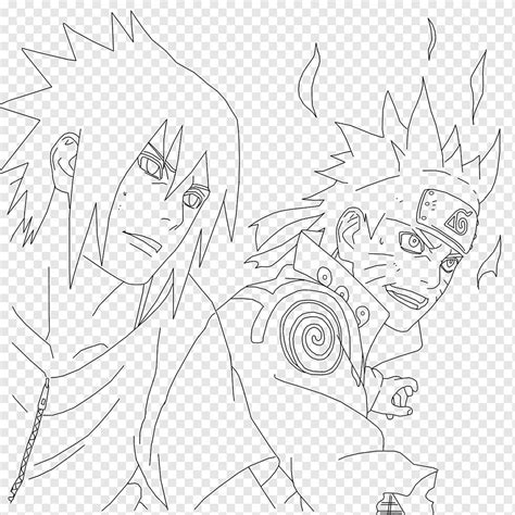 Línea Arte Naruto Uzumaki Color Boceto Naruto ángulo Blanco Cara