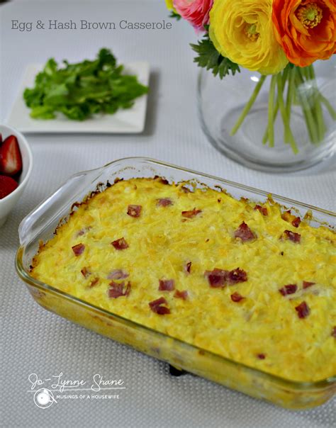 Place the hash brown potatoes in the bottom of the baking dish. Ham & Egg Hash Brown Casserole