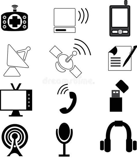 Telecommunication Icons Stock Vector Illustration Of Device 41261091