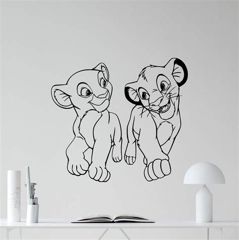 Buy Lion King Wall Decal Simba And Nala Disney Cartoons Vinyl Sticker