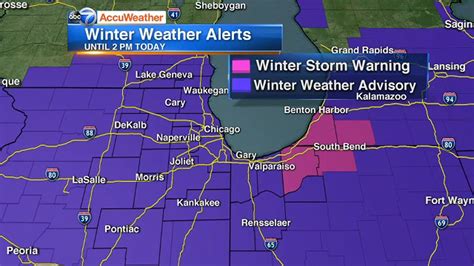 Chicago Weather Winter Weather Advisory In Effect For Area Up To 6