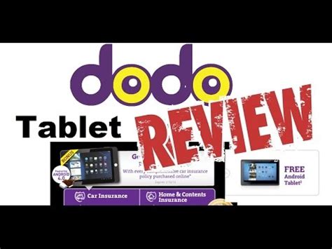 Dodo car insurance is a part of dodo insurance which provide various services to australian families. Free Tablet with Dodo Car Insurance, is it worth it? - YouTube