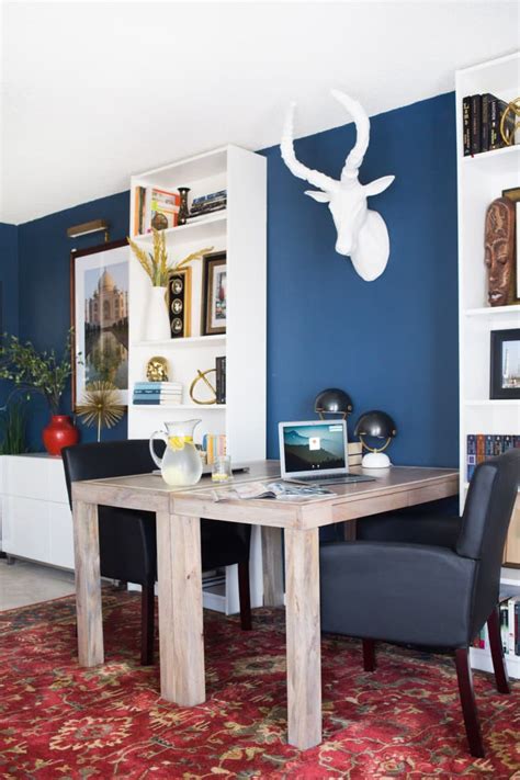 Before And After A Bold His And Hers Office Compromise Apartment Therapy