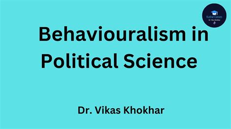 Behaviouralism In Political Science Youtube