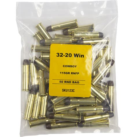 Ammomart 32 20 Winchester Overstock Ammo 115gr Lrnfp 50 Rounds