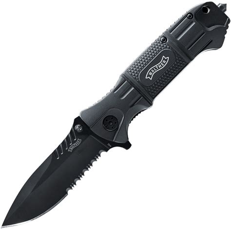 Wal50715 Walther Black Tac Linerlock Pocket Knife