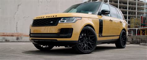 Yellow Range Rover Fifty Edition On 24 Inch Vossen Wheels Looks Like It
