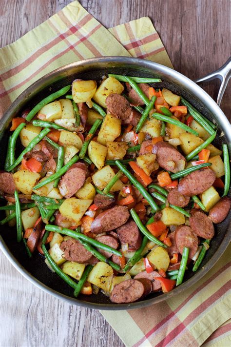 Sausage Green Bean And Potato Skillet Delicious By Design