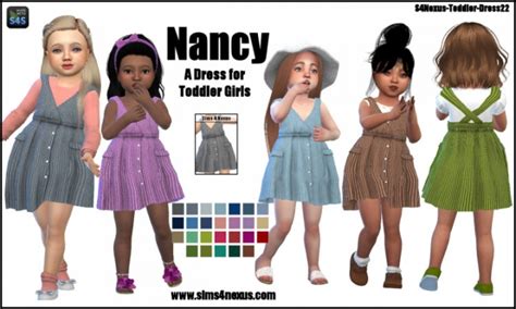 Nancy Dress For Toddler Girls By Samanthagump At Sims 4 Nexus Sims 4