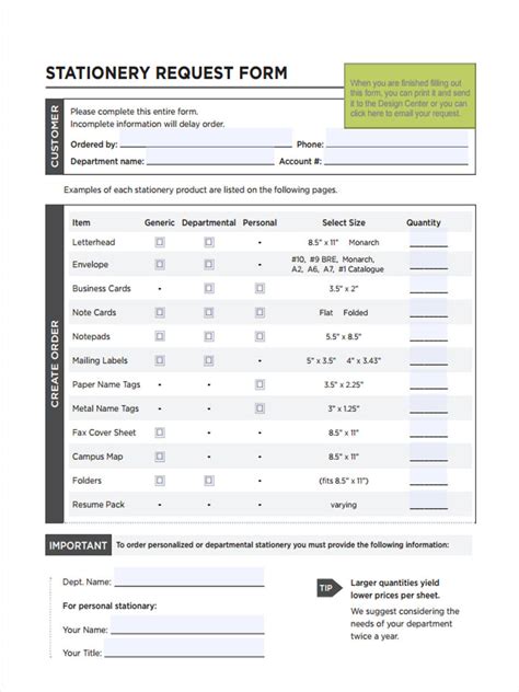 Free 9 Stationery Requisition Forms In Pdf Ms Word