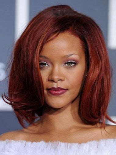 No Fuss Straight Chin Length Rihanna Wigs Rihanna Hairstyles Hair
