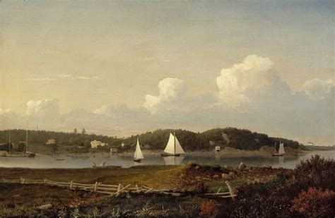 New York Harbor 1850 Painting Fitz Henry Lane Oil Paintings