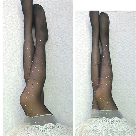 Sexy Stocking Women Stretch Mesh Pantyhose Tights Woman Sexy Thin Bling