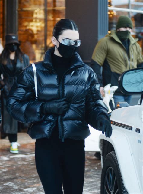 Kendall Jenner And Kylie Jenner Shopping At The Prada Store In Aspen