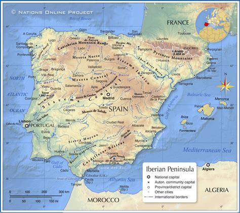 Topographic Map Of Spain Maps Database Source