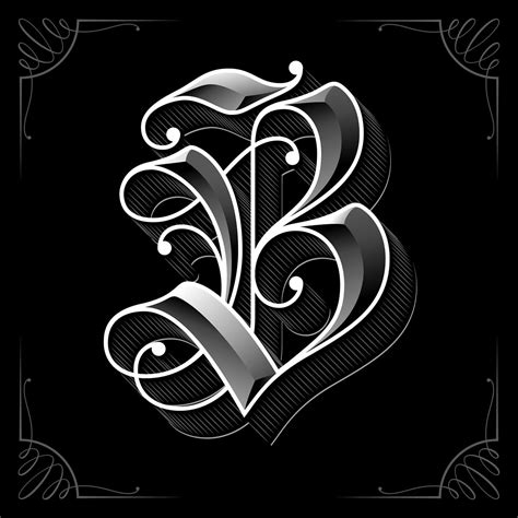 B Is For Blackletter Tattoo Lettering Fonts Tattoo Lettering Styles
