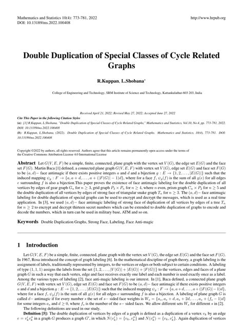 Pdf Double Duplication Of Special Classes Of Cycle Related Graphs