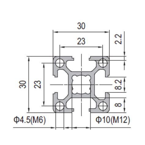 Perfil De Aluminio Estructural 30 X 30 Modular Assembly Technology