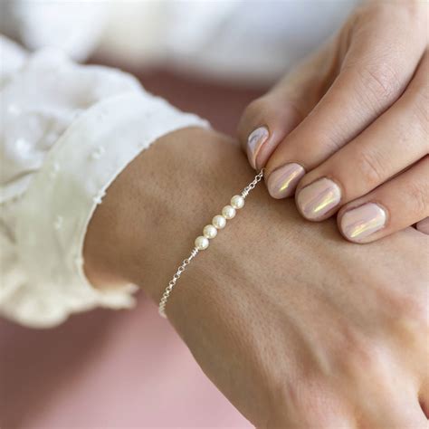 Delicate Swarovski Pearl Bracelet By Joy By Corrine Smith