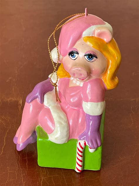 Vintage Miss Piggy 1981 Christmas Ornament Muppets Jim Henson Etsy