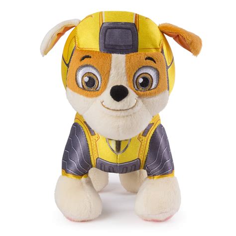 Paw Patrol 8 Mighty Pups Rubble Plush For Ages 3 And Up Wal Mart