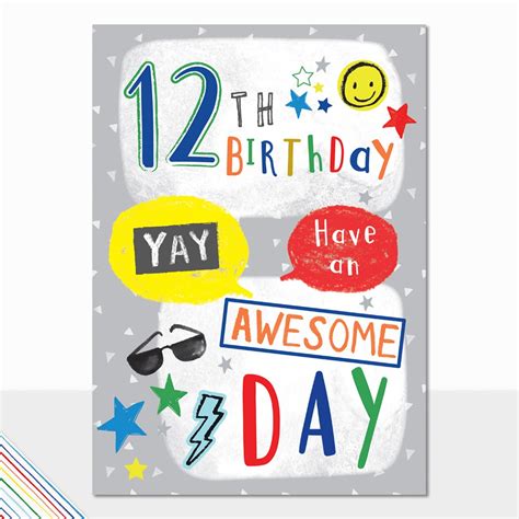 Scribbles Happy 12th Birthday - Laura Darrington Design