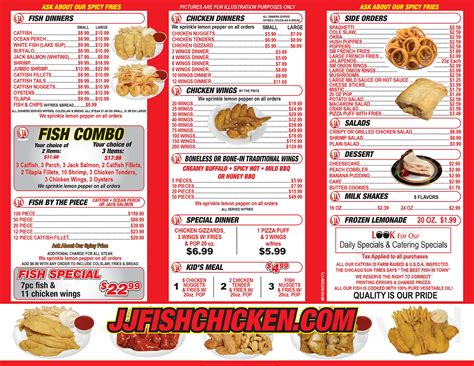 Jj Fish And Chicken Menus In Bellwood Illinois United States