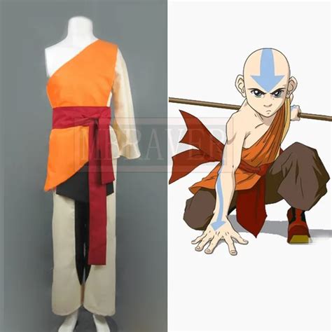 Avatar The Last Airbender Avatar Aang Cosplay Costume Halloween