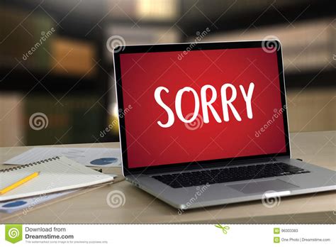 SORRY Forgive Regret Oops Fail False Fault Mistake Regret Apolo Stock Image - Image of 