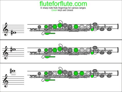 What Is E Sharp On Flute Fingering For E Sharp Flute Note
