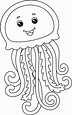 jellyfish-coloring-page-isolated-for-kids-free-vector | Colorear imágenes