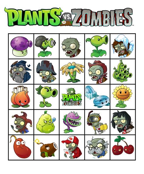 Plants Vs Zombies Printable