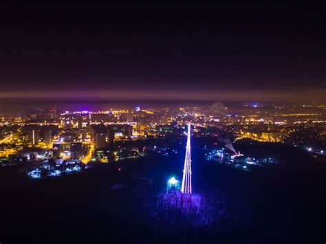 Архитектурная подсветка башни Уфа