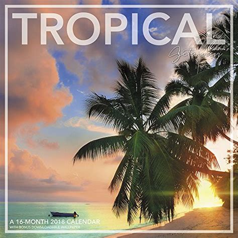 2018 Tropical Getaway Wall Calendar Landmark Pricepulse