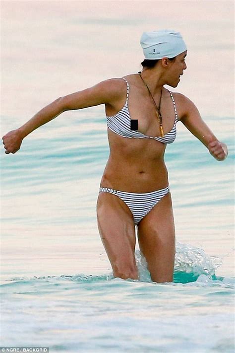 Michelle Rodriguez Nip Slip On The Beach In Tulum Mexico Aznude The