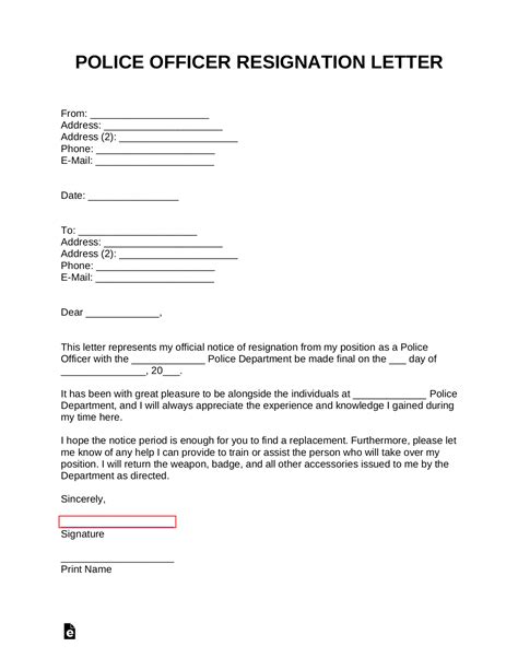Browse Our Example Of Correctional Officer Resignation Letter For Free