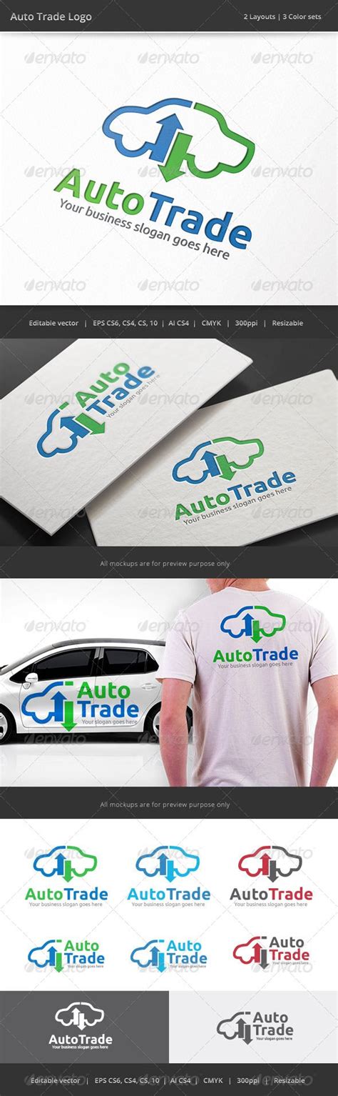 Auto Car Trade Logo Vector Eps Company Exchange Available Here
