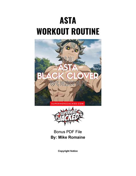 Asta Workout Pdf Lets Go Asta Workout Routine Bonus Pdf File By
