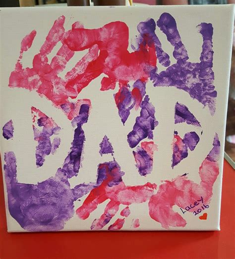 Fathers Day Canvas Toddler Crafts Fathers Day Crafts