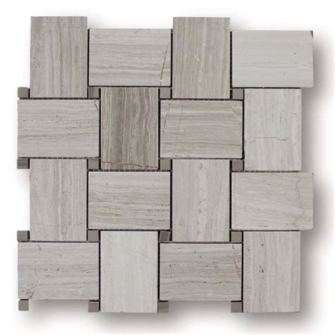 Driftwood Marble Basketweave Mosaic Tile Rocky Point Tile Online