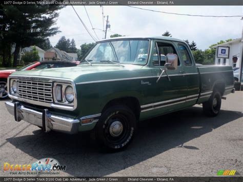 1977 Dodge D Series Truck D100 Club Cab Adventurer Jade Green Green