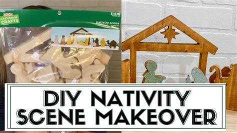 Diy Wooden Nativity Scene Makeover From Hobby Lobby