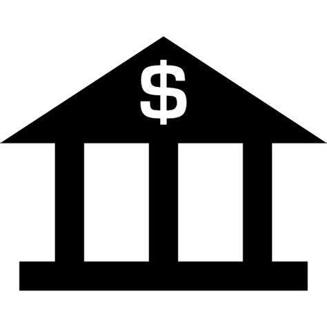 Bank With Dollar Sign Free Signs Icons