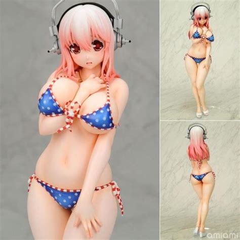 Original Free Shipping Japanese Anime Super Sonico Blue Bikini Swimsuit Sexy Girl Kaitendoh 1 6